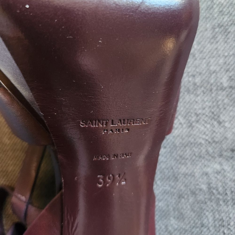Yves Saint Laurent Paris YSL Tribute Women’s Platform Heel Burgandy Size 9.5 - Picture 8 of 10